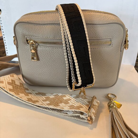 Pom Pom London Bag- "City" in Stone - Picture 2 of 7